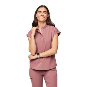 FIGS Rafaela Technical collection 3pockets top scrubs top L Mauve perfect thanku